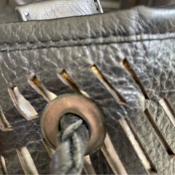 Origenes by David Luna Large Leather Shoulder Bag - Picture 6 of 12